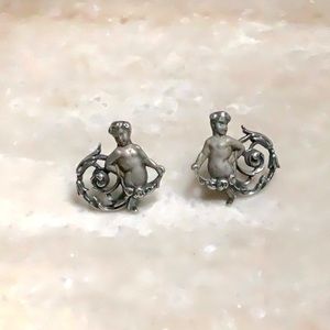 😍925 Silver Greek God Vintage Earrings😍